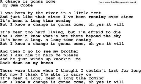 a change is gonna come lyrics